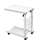 sogesfurniture Adjustable Height Side Table with Metal Frame