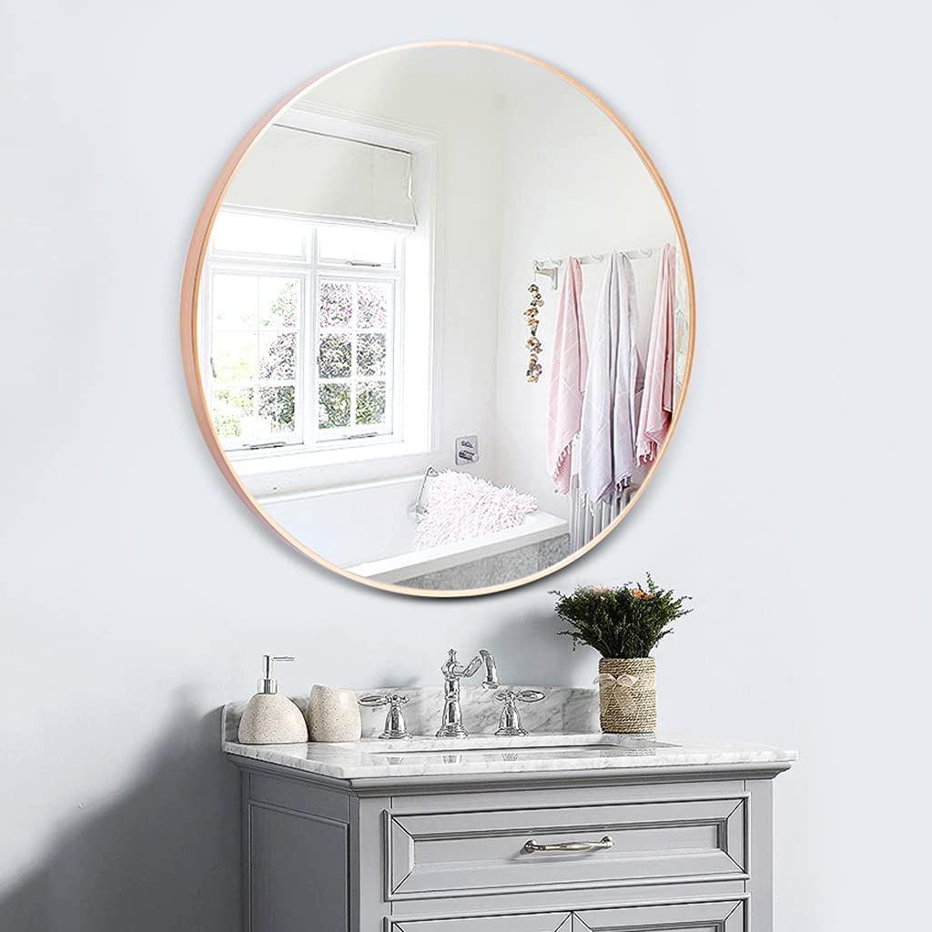 jshdufhuegfdbcngbg Wall Mounted HD Explosion-Proof Round Silver Mirror