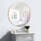 jshdufhuegfdbcngbg Wall Mounted HD Explosion-Proof Round Silver Mirror