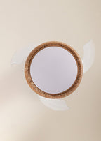 CREATE Wind Clear Ceiling Fan with White Light and Braided Wicker