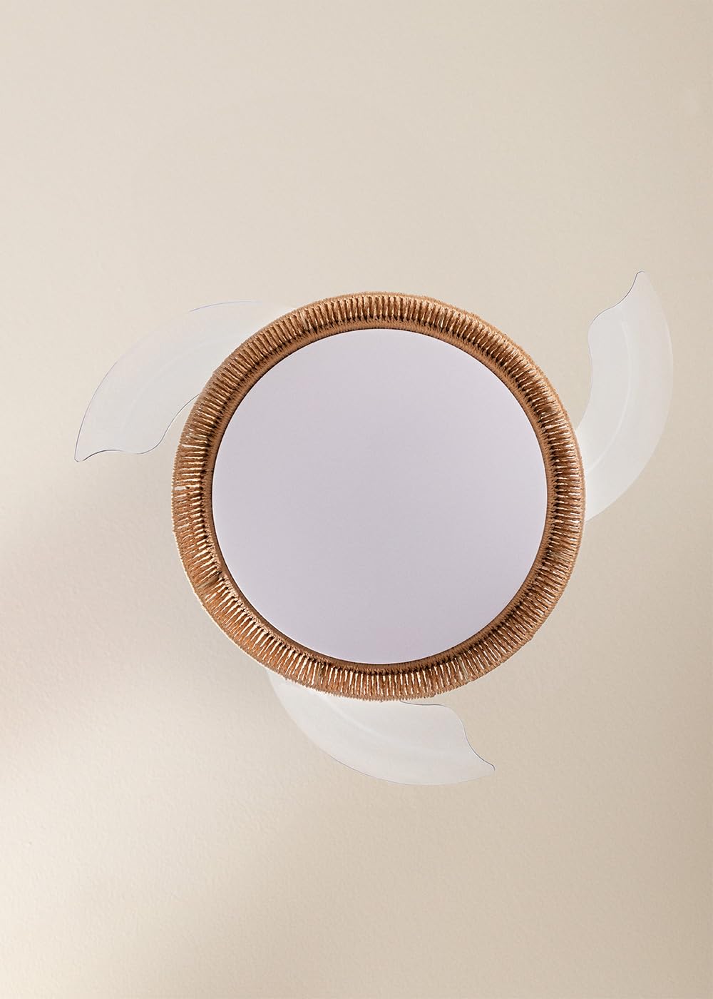 CREATE Wind Clear Ceiling Fan with White Light and Braided Wicker