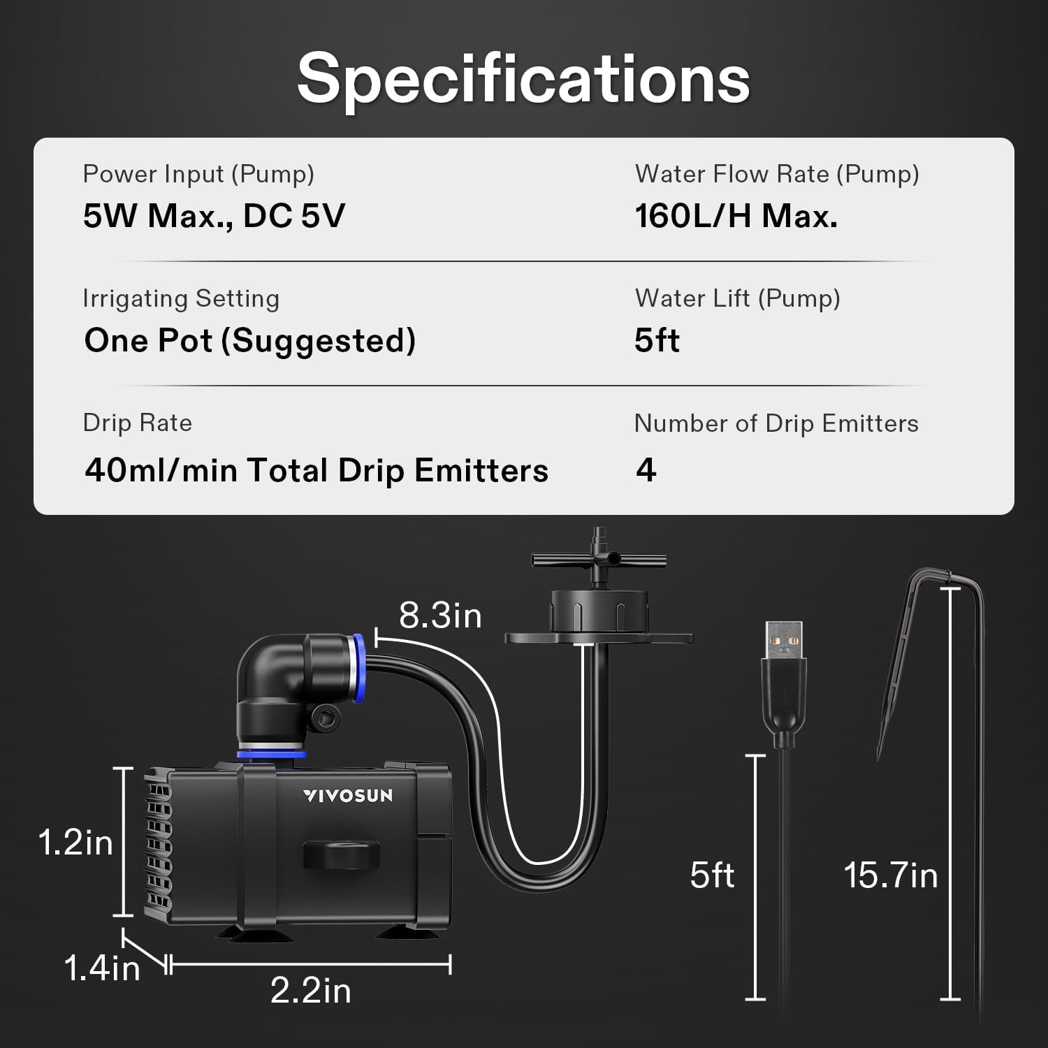 VIVOSUN FlexFeed Drip Irrigation Kit - Automatic Watering System