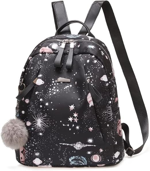 Luxe Edition Backpack for Women | Waterproof Nylon Anti-Theft Travel & College Bag | Lightweight Laptop Backpack with Hidden Pockets | Trendy Casual Office Bag for Work, School & Trips Black