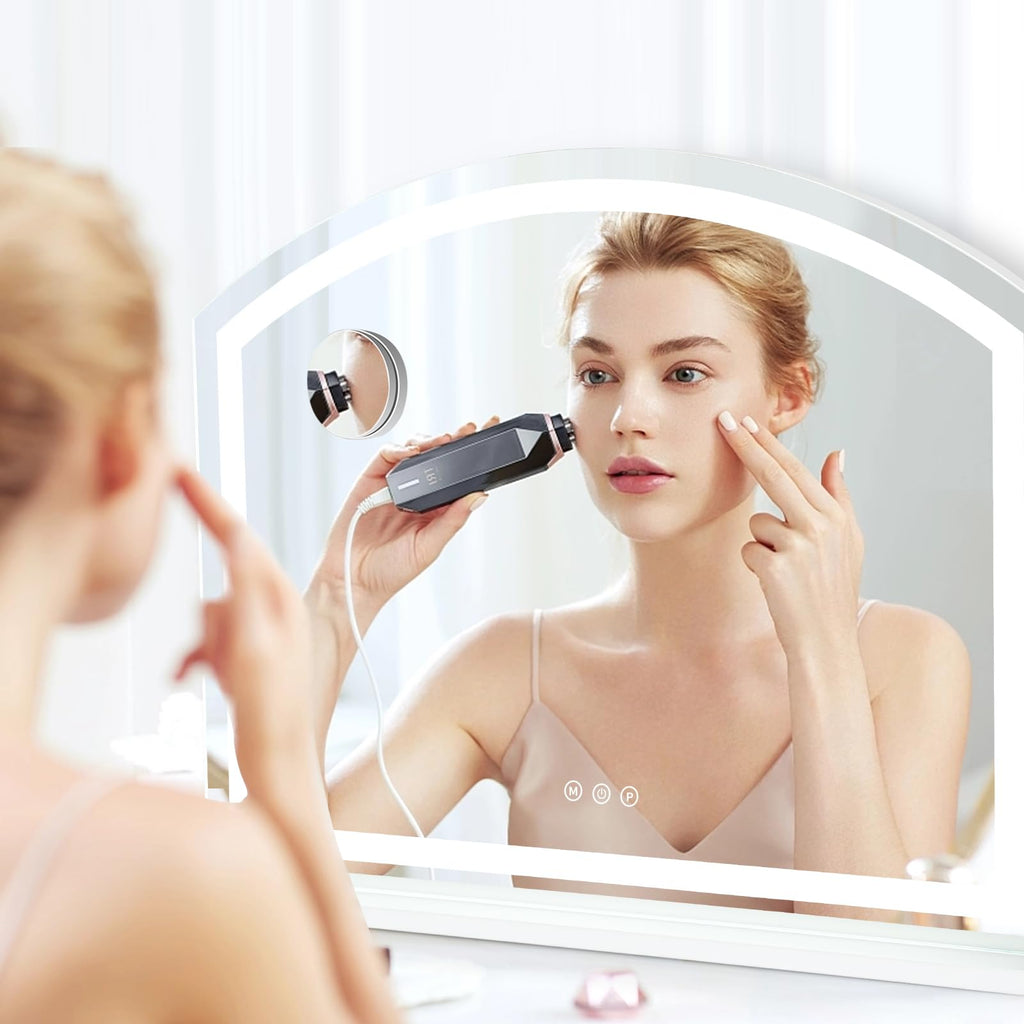 JAMK Vanity Mirror with LED Lights and 10X Magnification