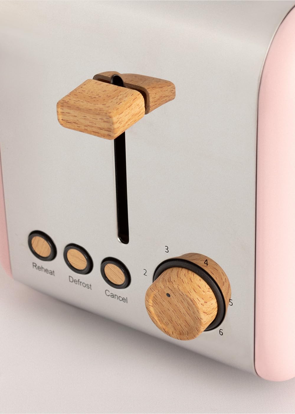 CREATE Toaster Retro Style Wide Slots Pink