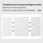 Sweiko Rectangular Dining Room Table with Marble Pattern