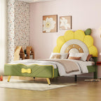 Sweiko Sunflower Shaped Wooden Bed with Bow Detail