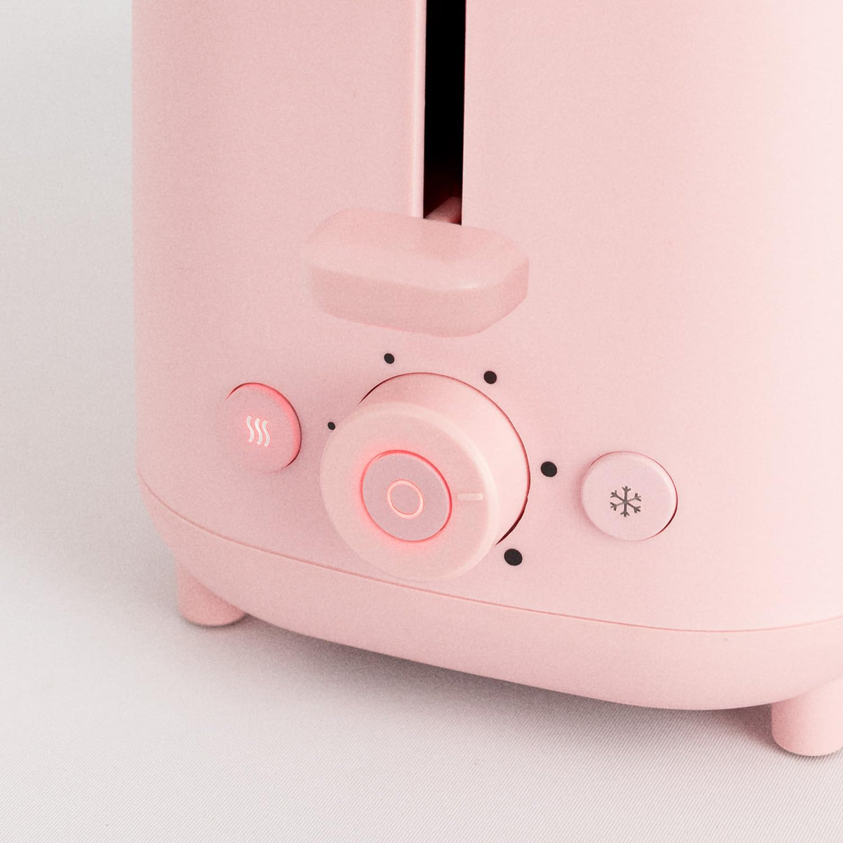 CREATE Pink Toaster with 6 Power Levels and Safety Features