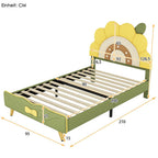 Sweiko Sunflower Shaped Wooden Bed with Bow Detail