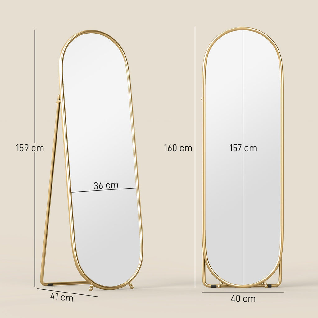 HOMCOM Full Length Leaner Mirror with Support Frame