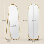 HOMCOM Full Length Leaner Mirror with Support Frame