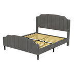 Dalred Grey Upholstered Bed Frame with Velvet Padding