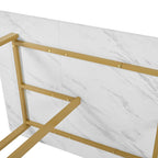 Sweiko Rectangular Dining Room Table with Marble Pattern