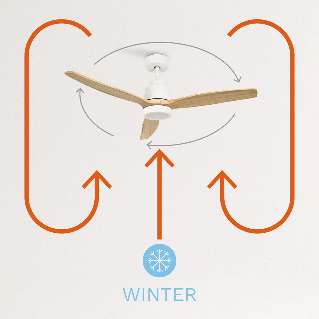 CREATE Natural Wood Ceiling Fan with Wifi and Remote