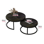 ZXFDMSWJ Modern Nesting Coffee Table Set with Marble Top