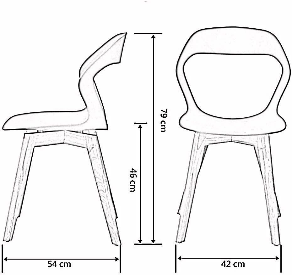 WHOJA Modern Design Dining Chairs with Hollow Backrest - White