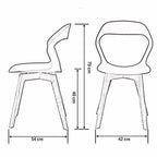 WHOJA Modern Design Solid Beech Legs Dining Chair