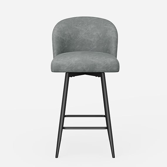 Daluvenix Counter Height Bar Stools - Set of 2 with Swivel and High Back