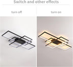 Qiaomao Black LED Ceiling Light with Remote Control