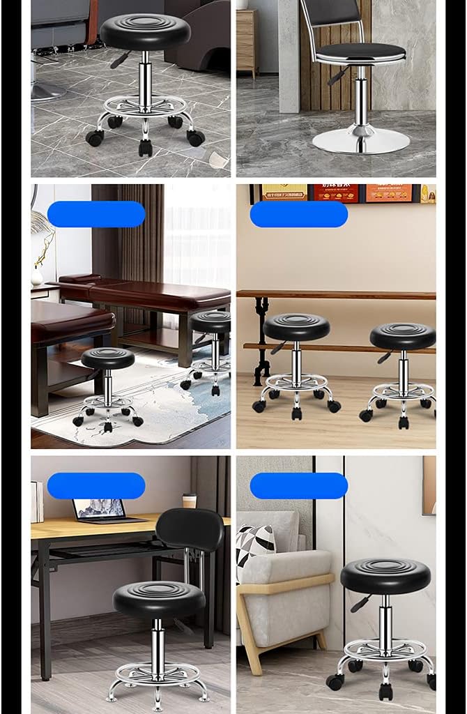Generic PU Leather Stool - Adjustable Height