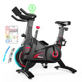 BluEarth indoor exercise bike with LED lights and adjustable seat