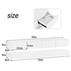 WODSOFTI LED TV Lowboard with Wall Mount and Storage for up to 55 Inch TVs