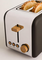 CREATE Retro Black Toaster with 6 Power Levels