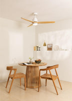 CREATE Natural Wood Ceiling Fan with Wifi and Remote