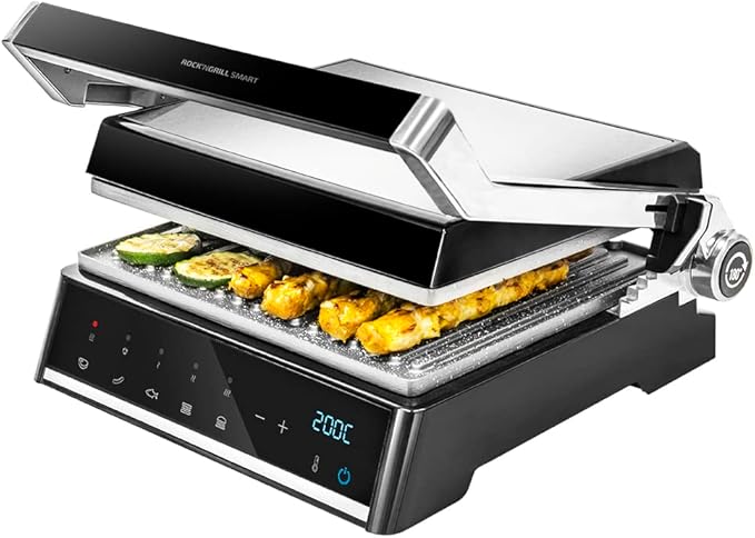 Cecotec Rock?nGrill Smart Electric Grill featuring a sleek design and removable plates