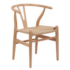 Nicer Furniture Replica Hans Wegner Wishbone Chair Natural Set of 2