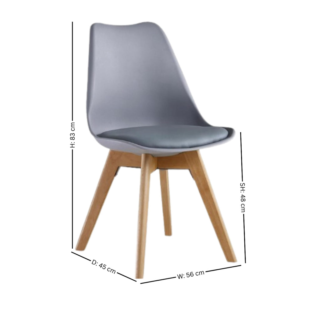 Life Interiors Lorenzo Retro Modern Dining Chairs Set of 2