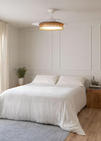 CREATE Wind Clear Ceiling Fan with White Light and Wicker Knot