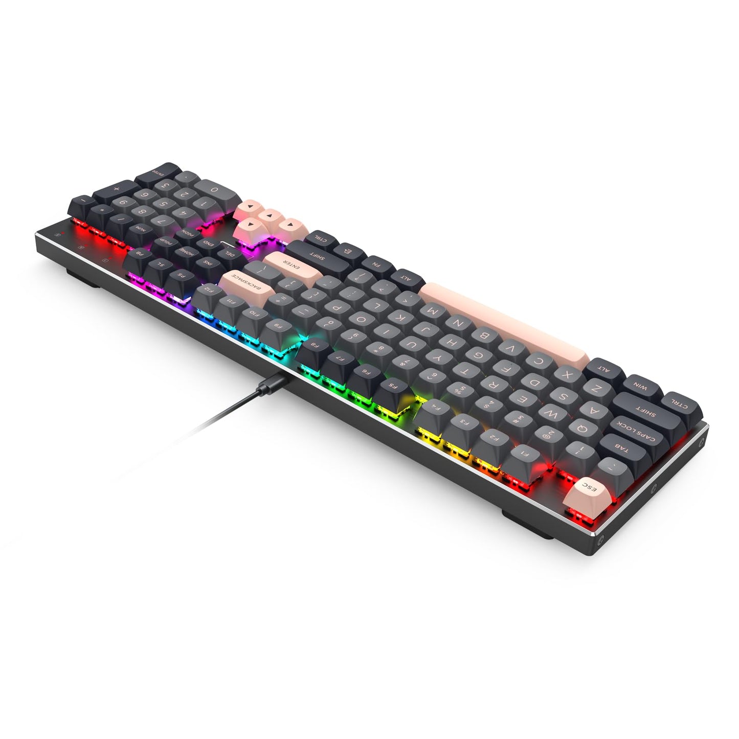 Redragon K556 PRO Upgraded Wireless RGB Gaming Keyboard, BT/2.4Ghz Tri-Mode Aluminum Mechanical Keyboard w/No-Lag Connection, Hot-Swap Linear Quiet Red Switch