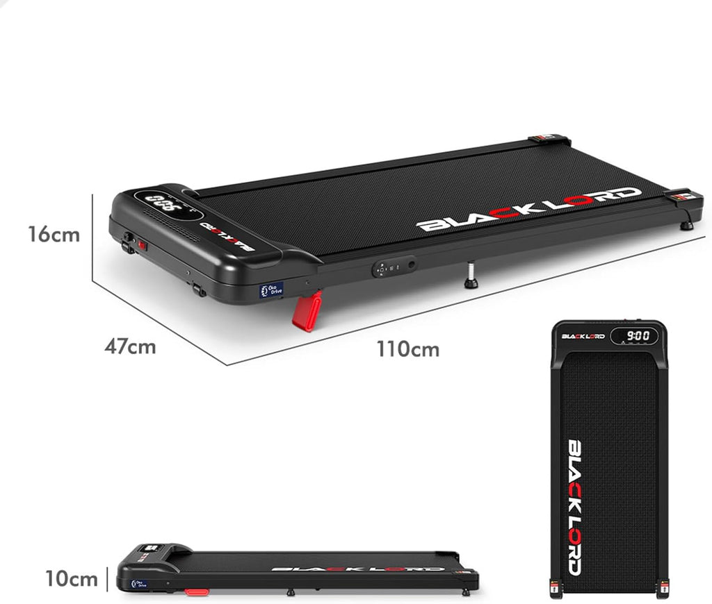 BLACK LORD Walking Pad Treadmill - Black