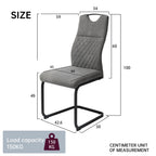 JIEXI Modern High Back Dining Chair Set of 2