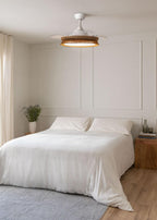 CREATE Wind Clear Ceiling Fan with White Light and Braided Wicker