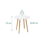 Relaxdays Scandinavian Style Round Dining Table