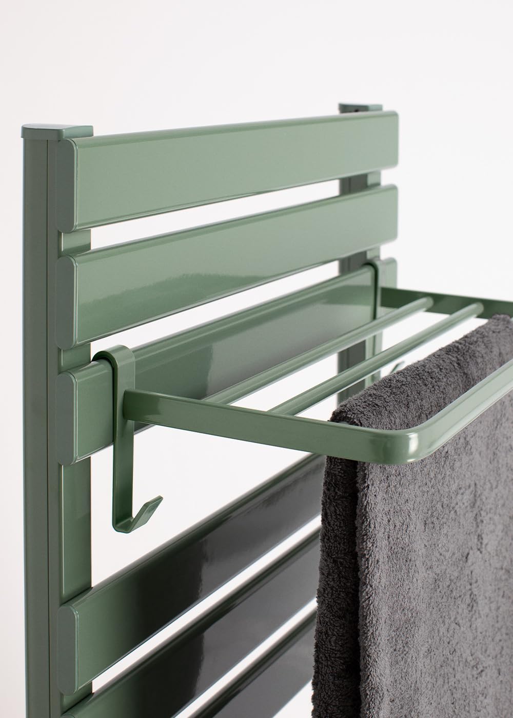 CREATE Sage Green Electric Towel Warmer with Timer and LCD Display