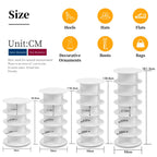 PTUWODS 7 Tier Rotating Shoe Cabinet in White