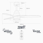 IKOHS Windlight Nickel Ceiling Fan with Remote Control