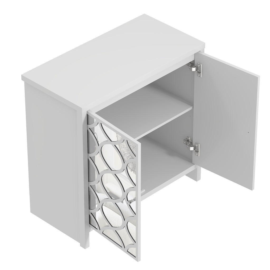 Galano Iris 2 Door Sideboard with Acrylic Mirror Doors