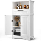 Bealife bathroom cabinet with large drawer, 2 doors, and adjustable shelves in white