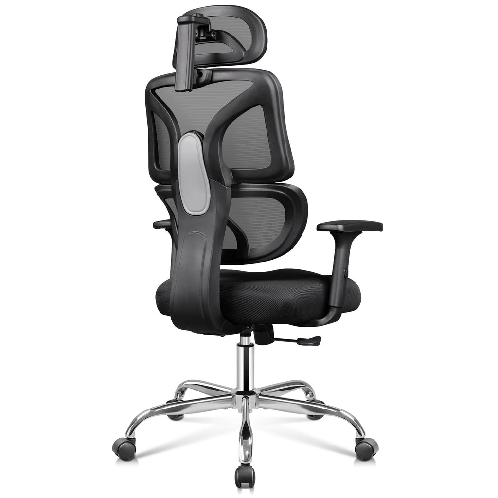 DEVAISE Big and Tall Office Chair with breathable mesh and adjustable armrests
