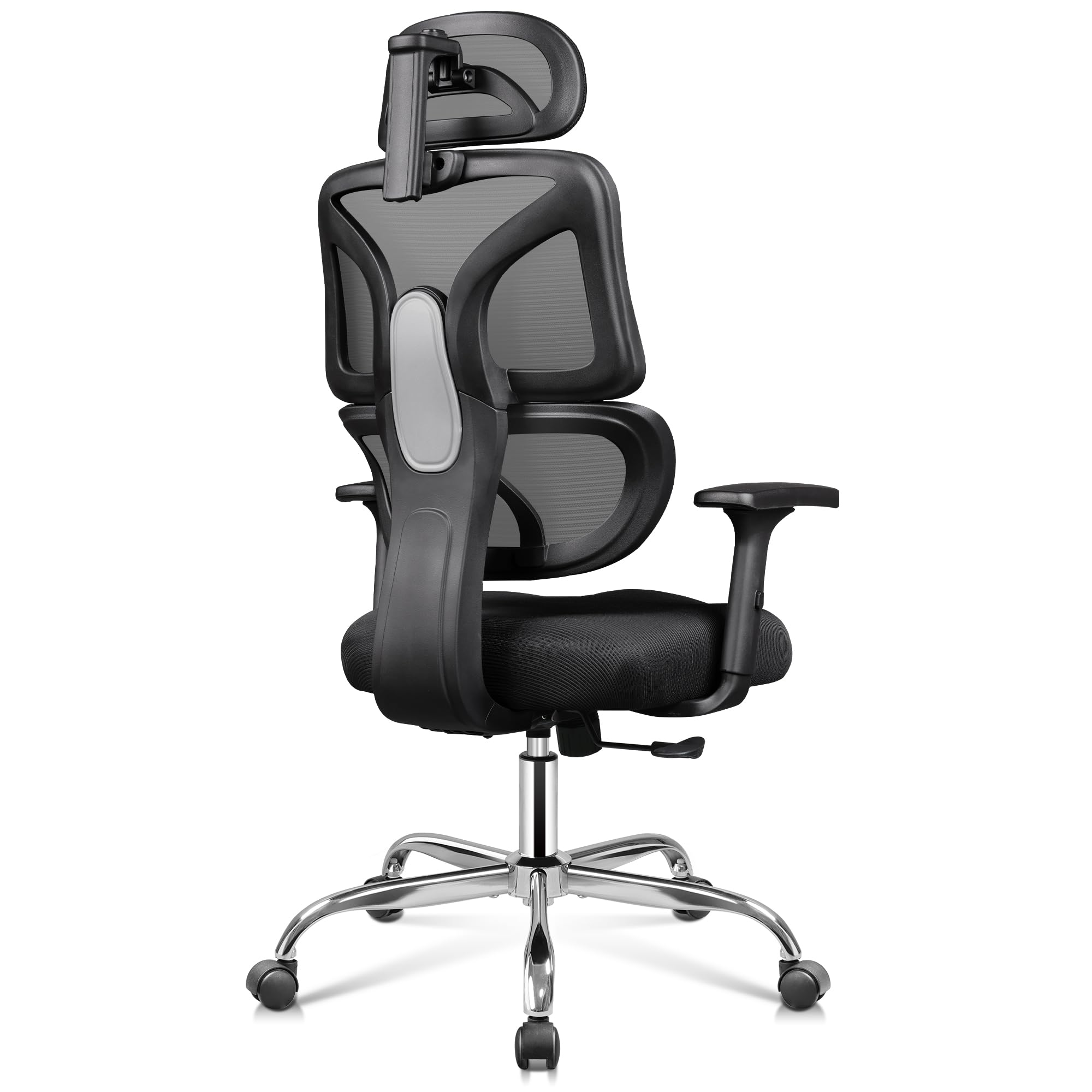 DEVAISE Big and Tall Office Chair with breathable mesh and adjustable armrests