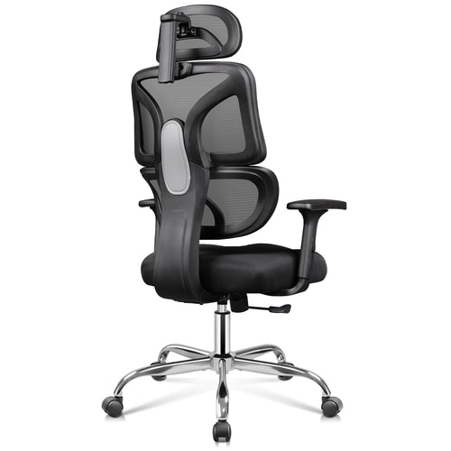 DEVAISE Big and Tall Office Chair with breathable mesh and adjustable armrests