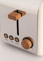 CREATE Retro Off-White Toaster with 6 Power Levels