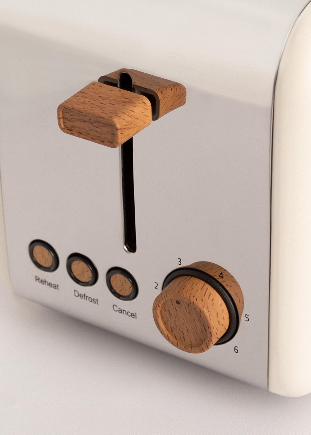 CREATE Retro Off-White Toaster with 6 Power Levels