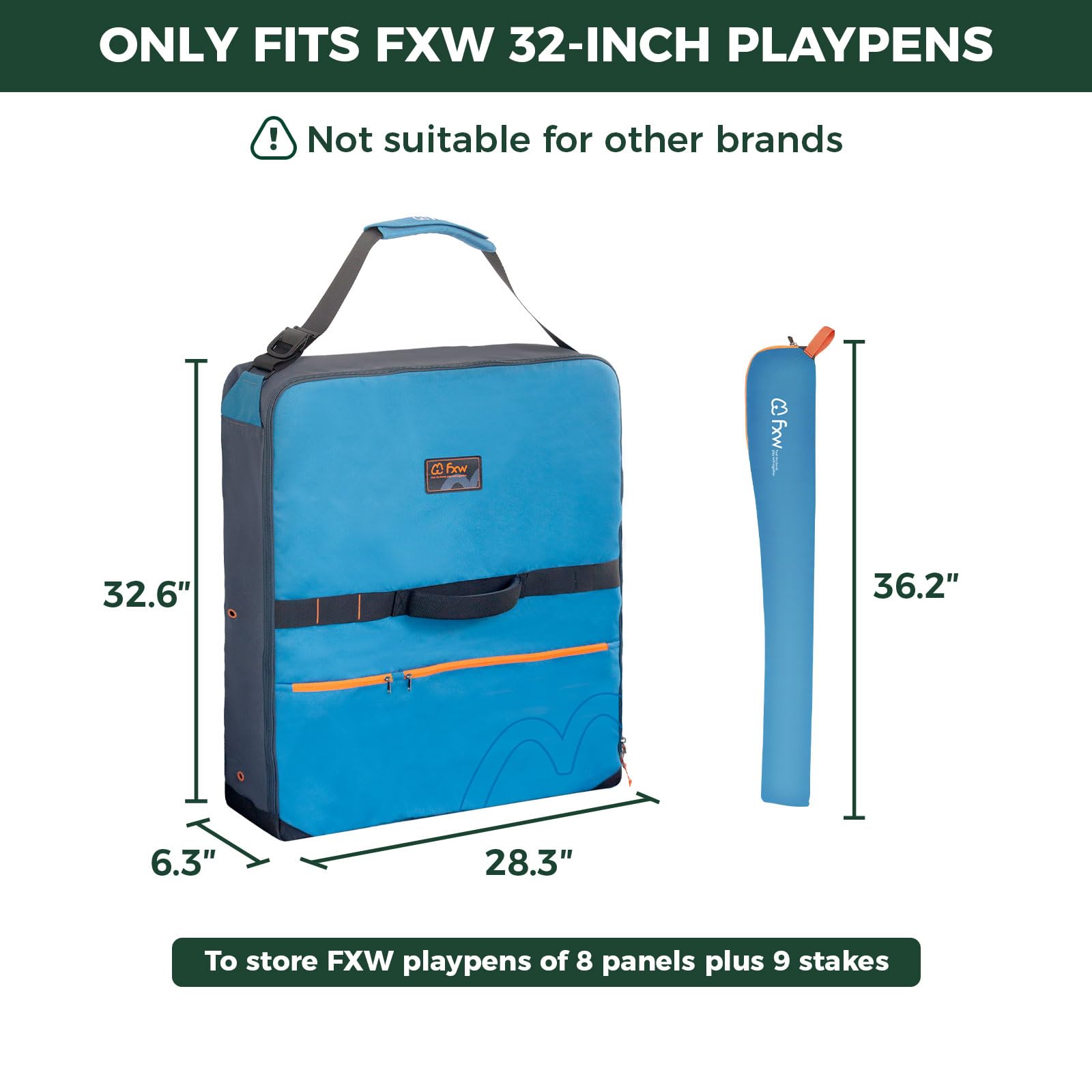 FXW 32-inch Dog Playpen Storage Bag for RV Trips