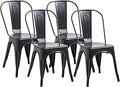 HJhomeheart Vintage Metal Dining Chairs - Set of 4