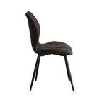 DEYARNA HOME Set of 4 Modern Fabric Dining Chairs with Metal Legs